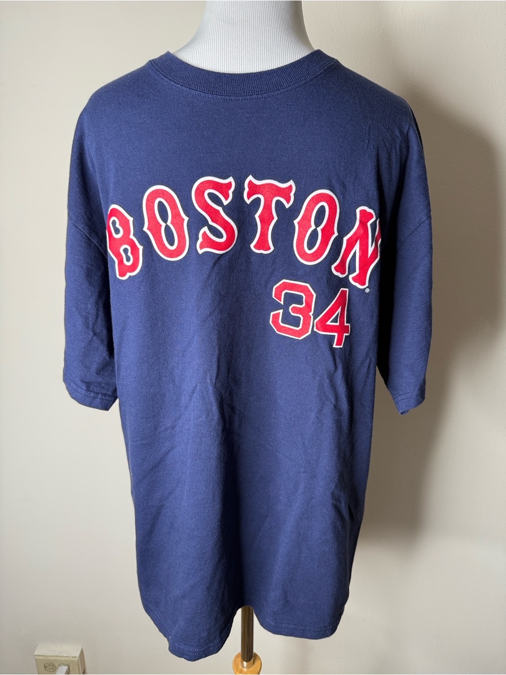 Boston Red Sox Navy David Ortiz 34 Logo Short Sleeve Tee